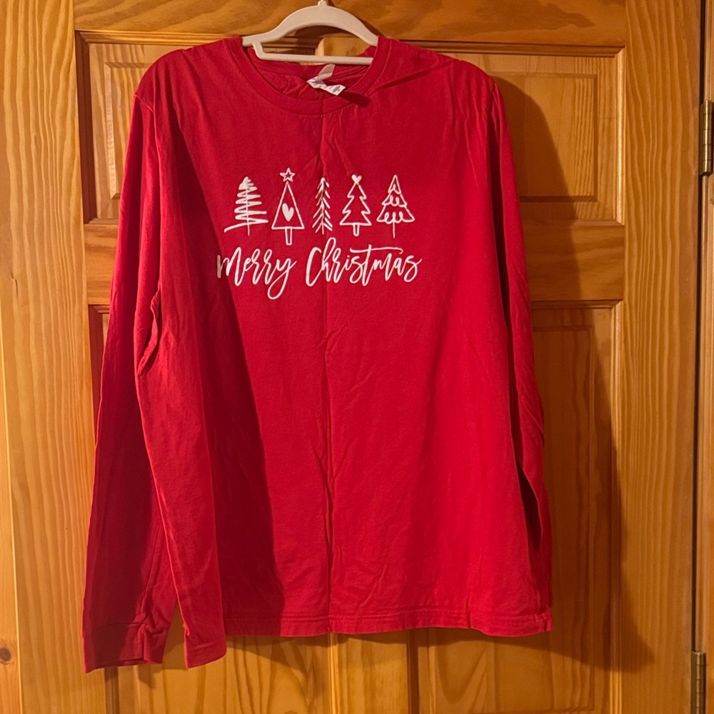 Red Merry Christmas Long Sleeve Shirt
